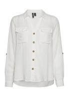 Vmbumpy L/S Shirt New Wvn Ga Noos Vero Moda White