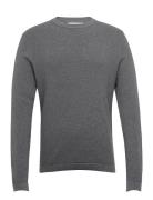 Slhrocks Ls Knit Crew Neck W Selected Homme Grey