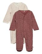 Nightsuit W/F -Buttons 2-Pack Pippi Pink