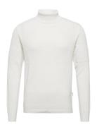 Slhmaine Ls Knit Roll Neck W Noos Selected Homme White
