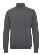Slhmaine Ls Knit Roll Neck W Noos Selected Homme Grey
