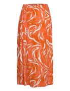 Slfsirine Mw Ankle Skirt B Selected Femme Orange