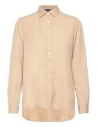 Sanna Lyocell Shirt Lexington Clothing Beige