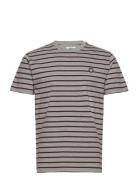 Ace Striped T-Shirt Gots Double A By Wood Wood Grey
