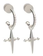 The Mini Cross Hoops-Silver LUV AJ Silver