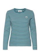 Moa Stripe Long Sleeve Gots Double A By Wood Wood Blue