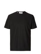 Slhrelax-Plisse Tee Ex Selected Homme Black