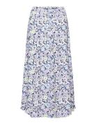 Midi Skirt With All-Over Floral Pattern Esprit Casual White