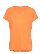 T-Shirt Fabric Mix Tom Tailor Orange