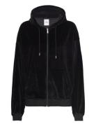 W. Hanger Velvet Rhinest Zip Hoodie HOLZWEILER Black