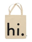Hi. Travel Bag Design Letters Beige