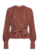 Cropped Wrap Blouse IVY OAK Brown