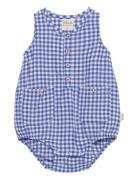 Ruutu Playsuit Ma-ia Family Blue