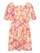 Slfdorita 2/4 Aop Short Dress B Selected Femme Orange