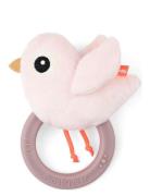 Sensory Rattle W/Teether Birdee Powder D By Deer Pink