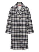 Babette Coat Checked Twill Naja Lauf Navy