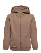 Hoodie W. Zipper En Fant Brown