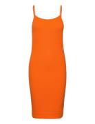 Slub Rib Strappy Dress Calvin Klein Jeans Orange