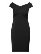 Crepe Off-The-Shoulder Cocktail Dress Lauren Ralph Lauren Black