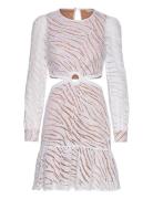 Mega Zebra Eyelet Dress Michael Kors White