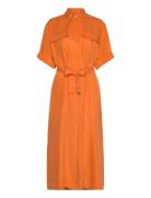 Rel Ss Flap Pocket Shirt Dress GANT Orange