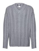 Over D V-Neck Sweater Hope Grey