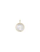 Amulet Pearl Charm 17Mm Design Letters White