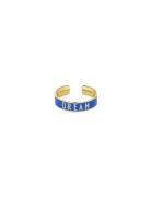 Word Candy Ring Design Letters Blue
