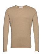 Slhrome Ls Knit Crew Neck Noos Selected Homme Brown