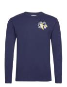 Mel Wizard Badge Long Sleeve Double A By Wood Wood Navy