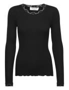 Silk T-Shirt W/ Lace Rosemunde Black