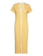 Striped Jersey Dress Mango Yellow