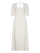 Slfjuana-Ulrikke 2/4 Smock Ankle Dress B Selected Femme White