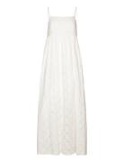 Slfbonita Maxi Broderi Strap Dress B Selected Femme White
