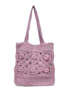 Flowers Crochet Mini Bag Mango Purple