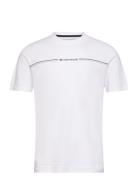 Printed Crewneck T-Shirt Tom Tailor White