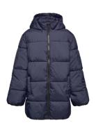Quilted Long Coat Mango Navy