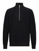 Slhaxel Ls Knit Half Zip Selected Homme Black