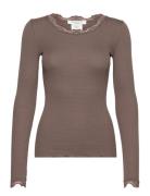 Silk T-Shirt W/ Lace Rosemunde Brown