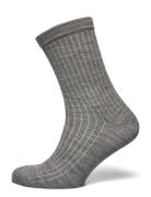 Wool Rib Socks Mp Denmark Grey