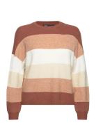 Onlatia L/S Stripe Pullover Knt Noos ONLY Brown