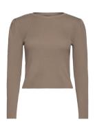 Onlsally L/S Puff Pullover Knt Noos ONLY Brown