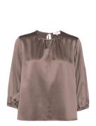 Silk Blouse Rosemunde Brown