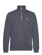 Basic Organic 1/2 Zip Sweat Clean Cut Copenhagen Navy