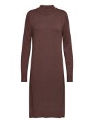 Viril Crew Neck L/S Midi Dress - Noos Vila Brown