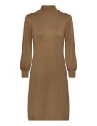 Mersin Highneck Knit Dress Minus Brown