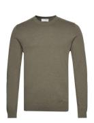 Slhberg Crew Neck Noos Selected Homme Green