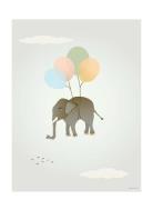Flying Elephant - Poster Vissevasse Patterned