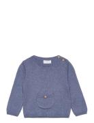 Knit Cotton Sweater Mango Blue