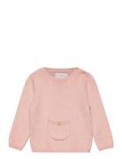 Knit Cotton Sweater Mango Pink